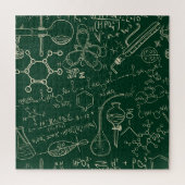 Wetenschap, chemie,  laboratoriumpatroon legpuzzel (Verticaal)