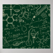 Wetenschap, chemie,  laboratoriumpatroon poster (Voorkant)
