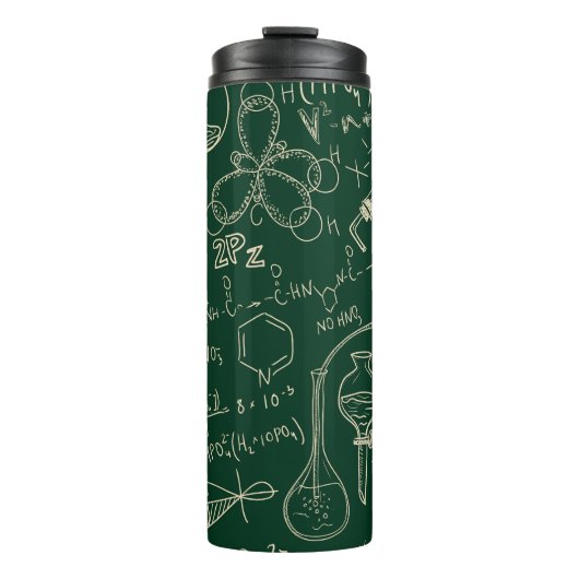 Wetenschap, chemie,  laboratoriumpatroon thermosbeker (Voorkant)
