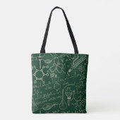 Wetenschap, chemie, laboratoriumpatroon tote bag (Achterkant)