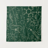 Wetenschap, chemie,  laboratoriumpatroon wandkleed (Voorkant (horizontaal))