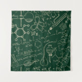 Wetenschap, chemie,  laboratoriumpatroon wandkleed (Voorkant)