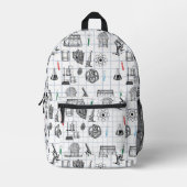 Wetenschap Chemie Wetenschapper Patroon Terug naar Bedrukte Rugzak (Voorkant)
