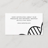 Wetenschap die door microscoop kijkt visitekaartje (Achterkant)