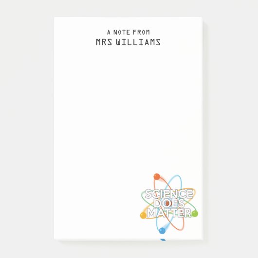 WETENSCHAP DOET ER TOE Grappige Wetenschapsquote Post-it® Notes (Voorkant)