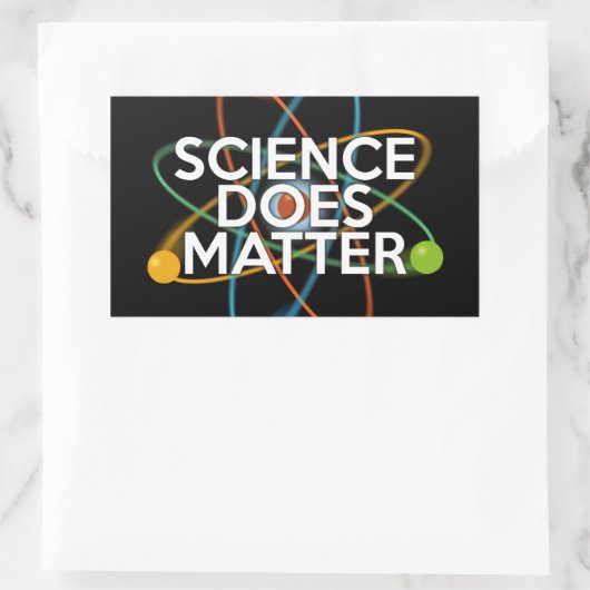 WETENSCHAP DOET ZAAK RECHTHOEKIGE STICKER (Tas)