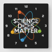 WETENSCHAP DOET ZAAK VIERKANTE KLOK (Voorkant)