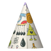 Wetenschap Doodles: Handgetekende schoolset. Feesthoedjes (Achterkant)