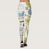 Wetenschap Doodles: Handgetekende schoolset. Leggings (Achterkant)