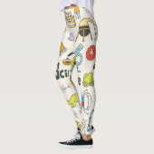 Wetenschap Doodles: Handgetekende schoolset. Leggings (Links)
