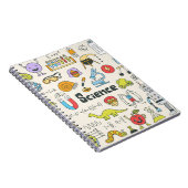 Wetenschap Doodles: Handgetekende schoolset. Notitieboek (Rechterzijde)