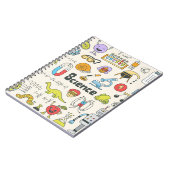 Wetenschap Doodles: Handgetekende schoolset. Notitieboek (Linkerzijde)
