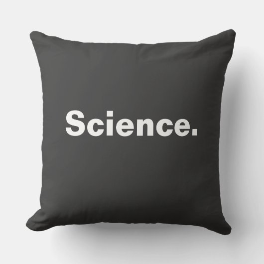 Wetenschap één woord minimalistisch ontwerp kussen (Voorkant)