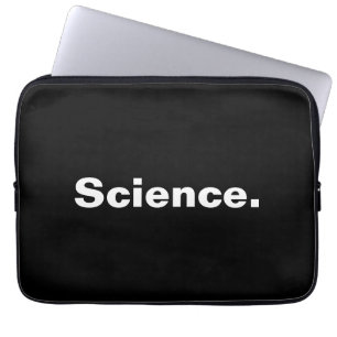 Wetenschap één woord minimalistisch ontwerp laptop sleeve