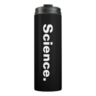 Wetenschap één woord minimalistisch ontwerp thermosbeker