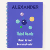 Wetenschap en atomen Virtuele School van mama Notitieboek (Voorkant)