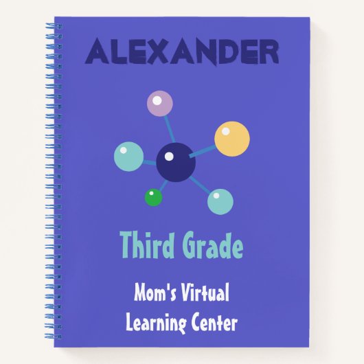 Wetenschap en atomen Virtuele School van mama Notitieboek (Voorkant)