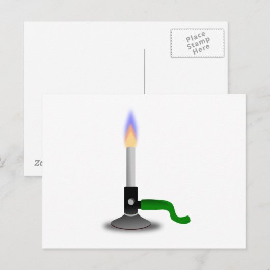 Wetenschap en Chemie Bunsen Burner Briefkaart (Voorkant / Achterkant)