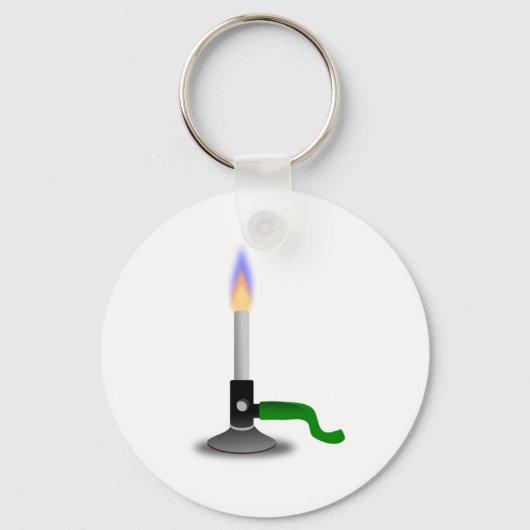 Wetenschap en Chemie Bunsen Burner Sleutelhanger (Voorkant)