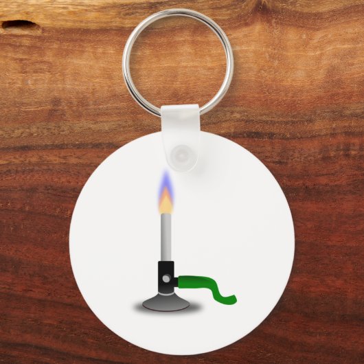 Wetenschap en Chemie Bunsen Burner Sleutelhanger (Voorkant)
