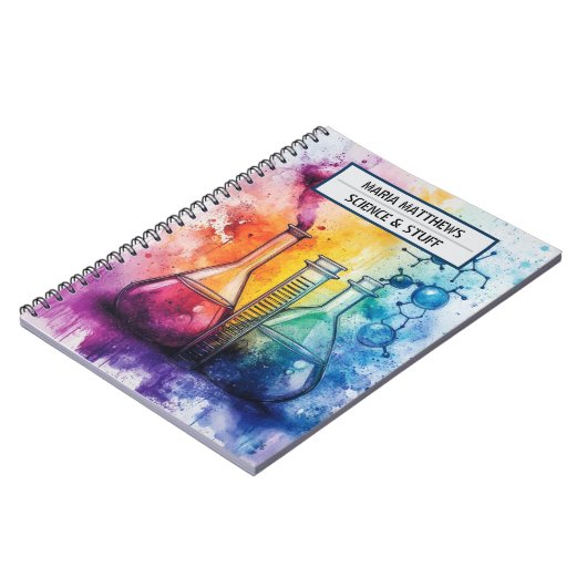 Wetenschap en chemie Spiral Photo Notitieboek (Linkerzijde)