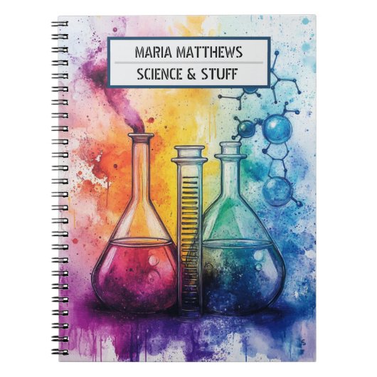 Wetenschap en chemie Spiral Photo Notitieboek (Voorkant)