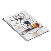 Wetenschap en chemie thema Spiral Photo Notitieboe Notitieboek (Rechterzijde)