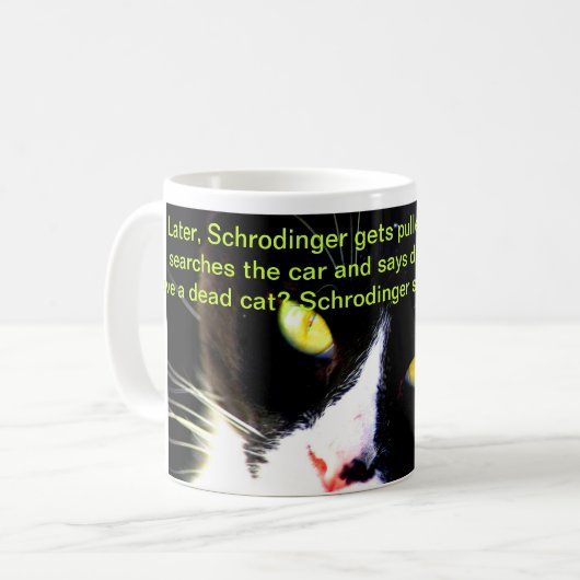 Wetenschap en Kat humor IX Koffiemok (Voorkant links)