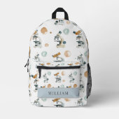 Wetenschap en Microscoop Kinder Terug naar School Bedrukte Rugzak (Voorkant)