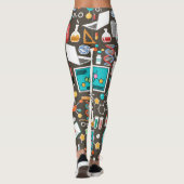 Wetenschap en scheikundepatroon comprimeren leggings (Achterkant)