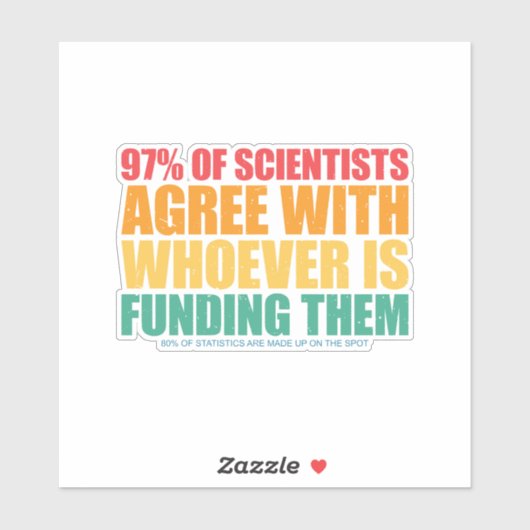 Wetenschap en statistiek sticker (Vel)