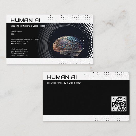 Wetenschap en technologie | AI-ingenieur Visitekaartje (Voorkant / Achterkant)