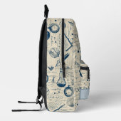 Wetenschap en tijd beige Kinder terug naar school Bedrukte Rugzak (Links)