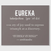 Wetenschap Eureka Definition Archimedes Cadeaupapier (Vlak)
