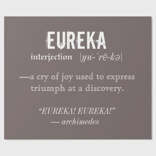 Wetenschap Eureka Definition Archimedes Cadeaupapier (Vlak)