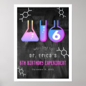 Wetenschap Experiment Chalkboard PK Verjaardag Wel Poster (Voorkant)