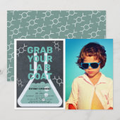 Wetenschap Experiment Flask Krijtbord Foto Verjaar Kaart (Voorkant / Achterkant)