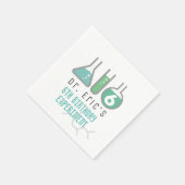 Wetenschap Experiment Groene Jongen Verjaardag Servet (Hoek)