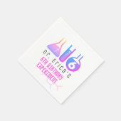 Wetenschap Experiment Neon Roze Meisje Verjaardag Servet (Hoek)