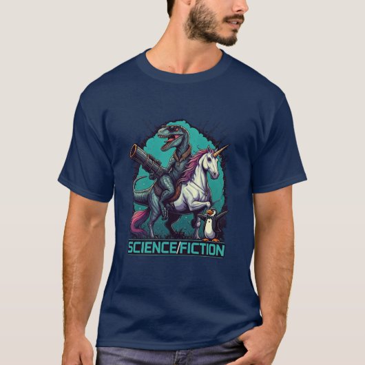 Wetenschap/Fictie Raptor Eenhoorn T-shirt (Voorkant)