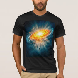 Wetenschap-Fictie Ruimte Gouden Melkweg Ruimtevaar T-shirt