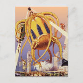 wetenschap Fiction Alien War Invasion Octopus Briefkaart (Voorkant)