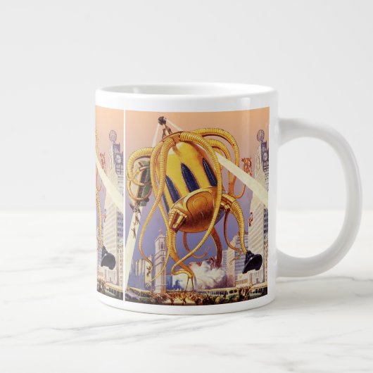  wetenschap Fiction Alien War Invasion Octopus Grote Koffiekop (Rechts)