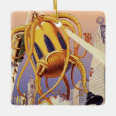  wetenschap Fiction Alien War Invasion Octopus Keramisch Ornament (Voorkant)