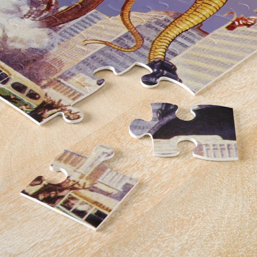  wetenschap Fiction Alien War Invasion Octopus Legpuzzel (Zijkant)