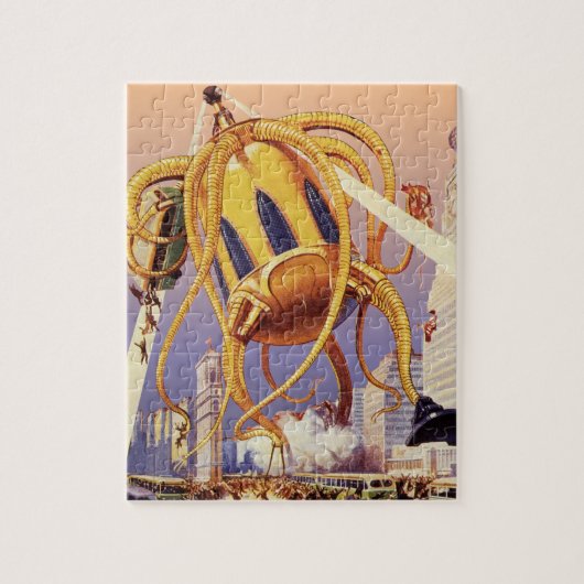  wetenschap Fiction Alien War Invasion Octopus Legpuzzel (Verticaal)