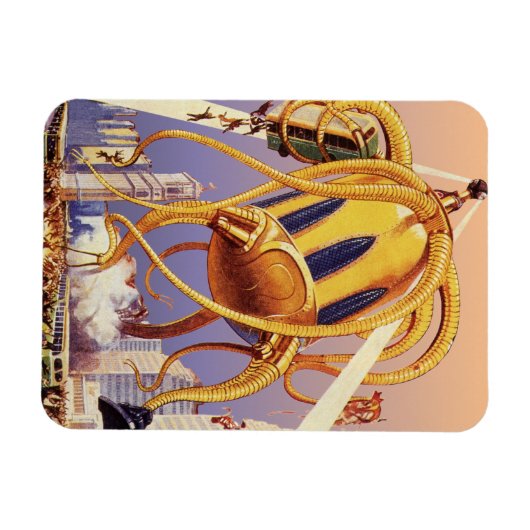  wetenschap Fiction Alien War Invasion Octopus Magneet (Horizontaal)