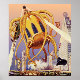  wetenschap Fiction Alien War Invasion Octopus Poster