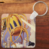 wetenschap Fiction Alien War Invasion Octopus Sleutelhanger (Achterkant)