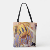 wetenschap Fiction Alien War Invasion Octopus Tote Bag (Achterkant)